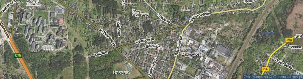 Zdjęcie satelitarne Oświecenia ul.